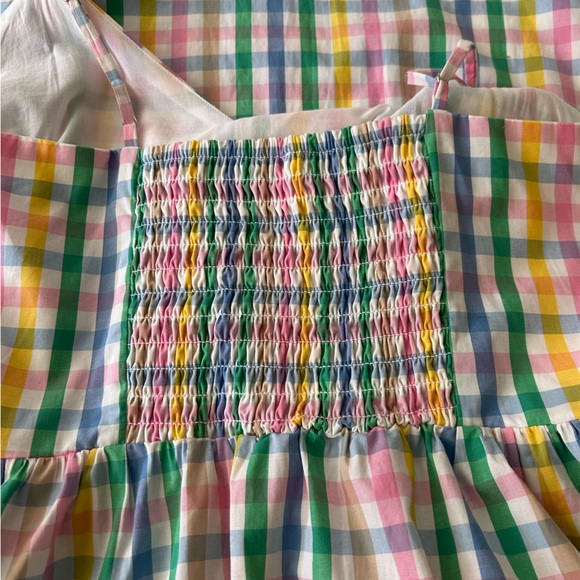 NWT J Crew Factory checked maxi sundress. Size 6. Smocked back, feminine colors - Picture 9 of 16